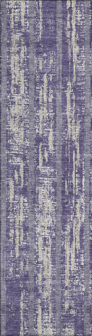 Piper Looms Chantille Stripes ACN892 Purple Machine Washable Area Rug Runner Main Image