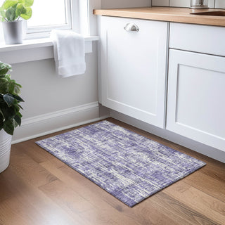Piper Looms Chantille Stripes ACN892 Purple Machine Washable Area Rug Scatter Lifestyle Image Feature