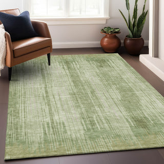 Piper Looms Chantille Stripes ACN893 Aloe Machine Washable Area Rug Lifestyle Image Feature