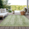 Piper Looms Chantille Stripes ACN893 Aloe Machine Washable Area Rug Outdoor Lifestyle Image Feature