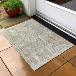 Piper Looms Chantille Stripes ACN893 Beige Machine Washable Area Rug Scatter Outdoor Lifestyle Image Feature