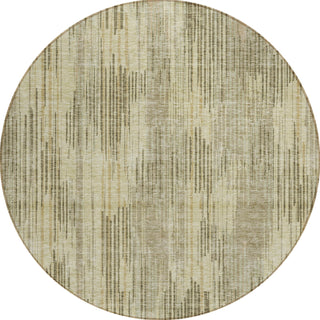 Piper Looms Chantille Stripes ACN893 Brown Machine Washable Area Rug Round Main Image