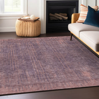 Piper Looms Chantille Stripes ACN893 Mauve Machine Washable Area Rug Lifestyle Image Feature