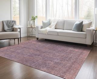 Piper Looms Chantille Stripes ACN893 Mauve Machine Washable Area Rug Lifestyle Image Feature
