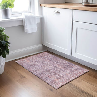 Piper Looms Chantille Stripes ACN893 Mauve Machine Washable Area Rug Scatter Lifestyle Image Feature