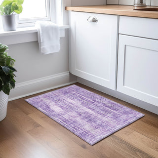 Piper Looms Chantille Stripes ACN893 Purple Machine Washable Area Rug Scatter Lifestyle Image Feature