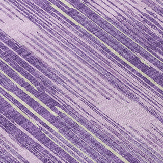 Piper Looms Chantille Stripes ACN893 Purple Machine Washable Area Rug Swatch Image