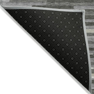 Piper Looms Chantille Stripes ACN894 Gray Machine Washable Area Rug Backing Image