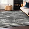 Piper Looms Chantille Stripes ACN894 Gray Machine Washable Area Rug Lifestyle Image Feature
