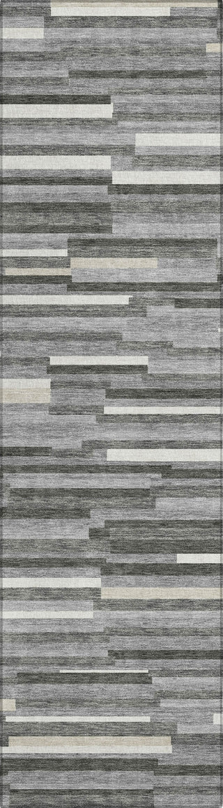 Piper Looms Chantille Stripes ACN894 Gray Machine Washable Area Rug Runner Main Image
