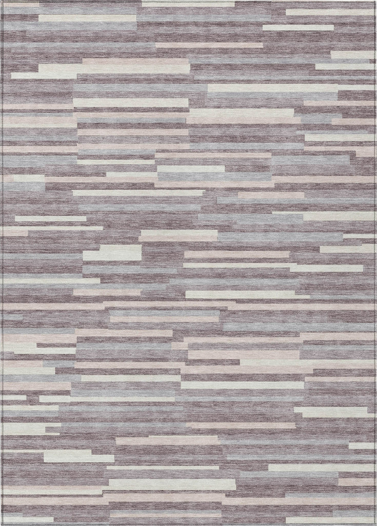 Piper Looms Chantille Stripes ACN894 Lavender Machine Washable Area Rug main image
