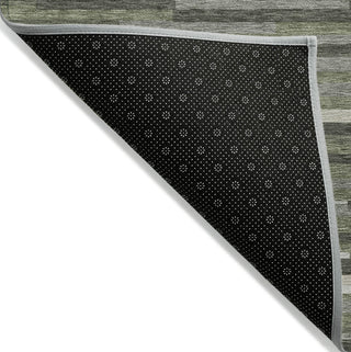 Piper Looms Chantille Stripes ACN894 Olive Machine Washable Area Rug Backing Image