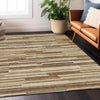 Piper Looms Chantille Stripes ACN894 Paprika Machine Washable Area Rug Lifestyle Image Feature