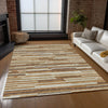 Piper Looms Chantille Stripes ACN894 Paprika Machine Washable Area Rug Lifestyle Image Feature