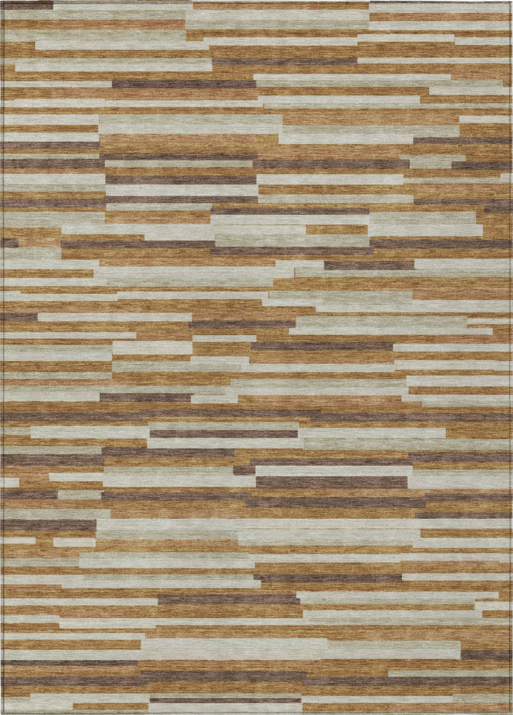 Piper Looms Chantille Stripes ACN894 Paprika Machine Washable Area Rug main image