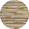 Piper Looms Chantille Stripes ACN894 Paprika Machine Washable Area Rug Round Main Image