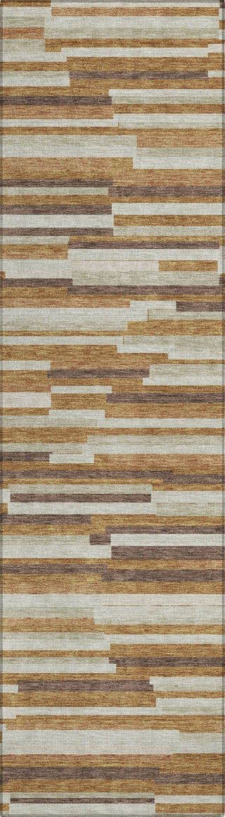 Piper Looms Chantille Stripes ACN894 Paprika Machine Washable Area Rug Runner Main Image