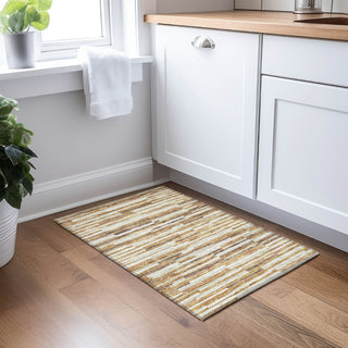Piper Looms Chantille Stripes ACN894 Paprika Machine Washable Area Rug Scatter Lifestyle Image Feature