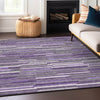 Piper Looms Chantille Stripes ACN894 Purple Machine Washable Area Rug Lifestyle Image Feature