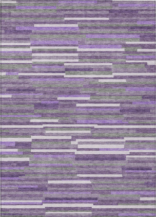 Piper Looms Chantille Stripes ACN894 Purple Machine Washable Area Rug main image