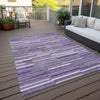 Piper Looms Chantille Stripes ACN894 Purple Machine Washable Area Rug Outdoor Lifestyle Image Feature