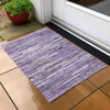 Piper Looms Chantille Stripes ACN894 Purple Machine Washable Area Rug Scatter Outdoor Lifestyle Image Feature
