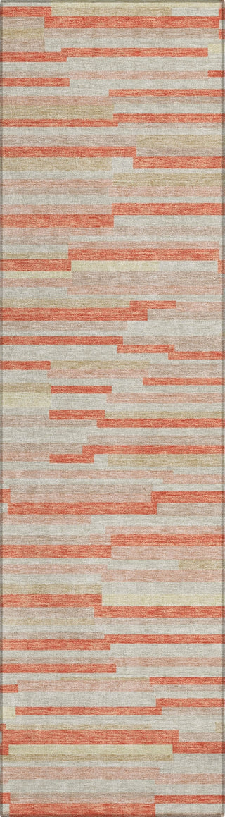 Piper Looms Chantille Stripes ACN894 Salmon Machine Washable Area Rug Runner Main Image