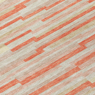 Piper Looms Chantille Stripes ACN894 Salmon Machine Washable Area Rug Swatch Image