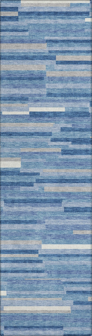 Piper Looms Chantille Stripes ACN894 Sky Machine Washable Area Rug Runner Main Image