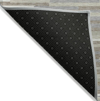 Piper Looms Chantille Stripes ACN894 Taupe Machine Washable Area Rug Backing Image