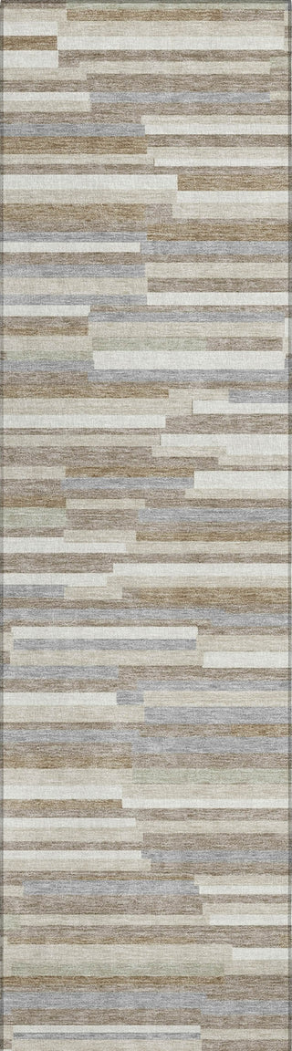 Piper Looms Chantille Stripes ACN894 Taupe Machine Washable Area Rug Runner Main Image