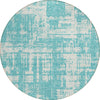 Piper Looms Chantille Modern ACN895 Aqua Machine Washable Area Rug Round Main Image