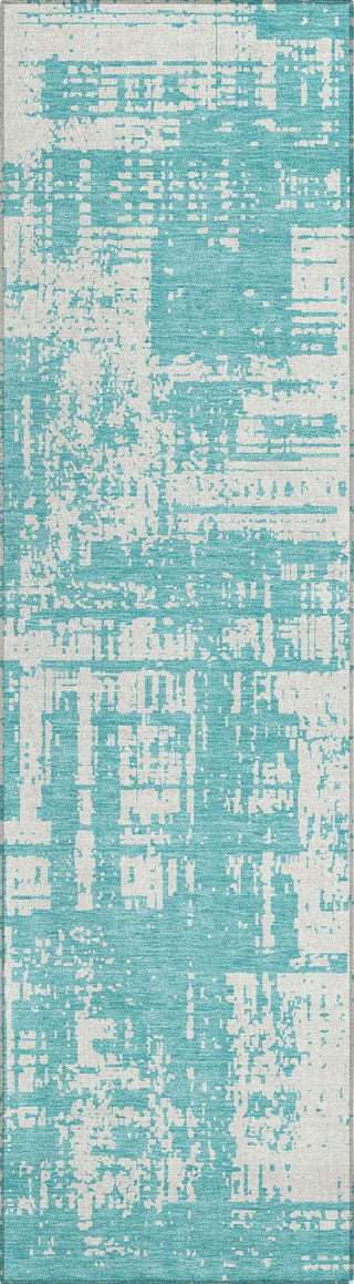 Piper Looms Chantille Modern ACN895 Aqua Machine Washable Area Rug Runner Main Image