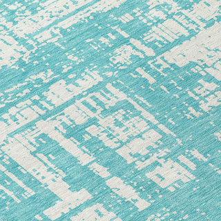 Piper Looms Chantille Modern ACN895 Aqua Machine Washable Area Rug Swatch Image