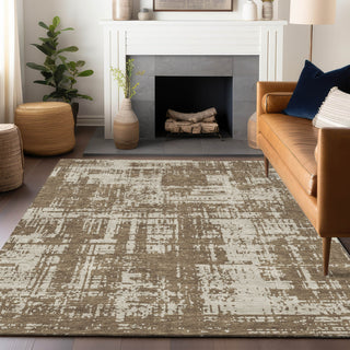 Piper Looms Chantille Modern ACN895 Brown Machine Washable Area Rug Lifestyle Image Feature