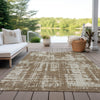 Piper Looms Chantille Modern ACN895 Brown Machine Washable Area Rug Outdoor Lifestyle Image Feature