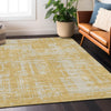 Piper Looms Chantille Modern ACN895 Gold Machine Washable Area Rug Lifestyle Image Feature