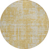 Piper Looms Chantille Modern ACN895 Gold Machine Washable Area Rug Round Main Image