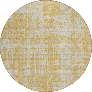 Piper Looms Chantille Modern ACN895 Gold Machine Washable Area Rug Round Main Image