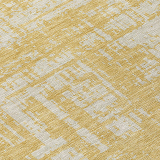 Piper Looms Chantille Modern ACN895 Gold Machine Washable Area Rug Swatch Image
