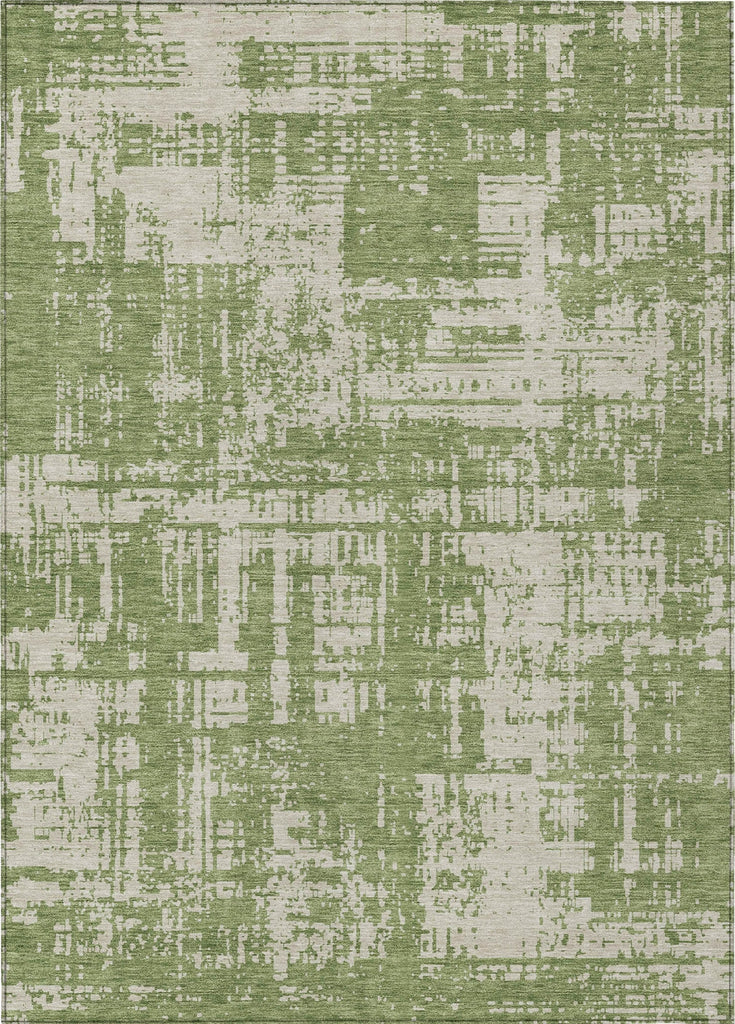 Piper Looms Chantille Modern ACN895 Green Machine Washable Area Rug main image