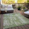 Piper Looms Chantille Modern ACN895 Green Machine Washable Area Rug Outdoor Lifestyle Image Feature