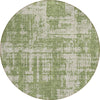 Piper Looms Chantille Modern ACN895 Green Machine Washable Area Rug Round Main Image