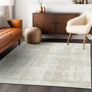 Piper Looms Chantille Modern ACN895 Ivory Machine Washable Area Rug Lifestyle Image Feature