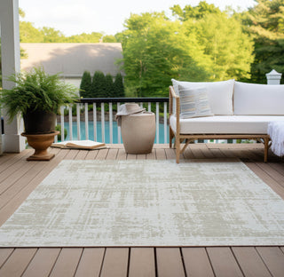 Piper Looms Chantille Modern ACN895 Ivory Machine Washable Area Rug Outdoor Lifestyle Image Feature