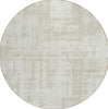 Piper Looms Chantille Modern ACN895 Ivory Machine Washable Area Rug Round Main Image