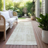 Piper Looms Chantille Modern ACN895 Ivory Machine Washable Area Rug Runner Outdoor Lifestyle Image Feature