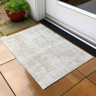 Piper Looms Chantille Modern ACN895 Ivory Machine Washable Area Rug Scatter Outdoor Lifestyle Image Feature