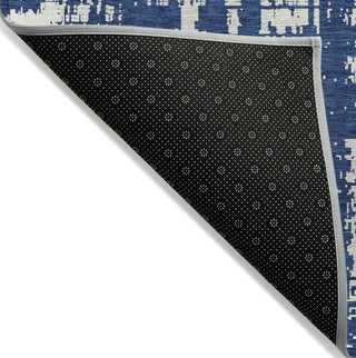 Piper Looms Chantille Modern ACN895 Navy Machine Washable Area Rug Backing Image