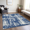 Piper Looms Chantille Modern ACN895 Navy Machine Washable Area Rug Lifestyle Image Feature